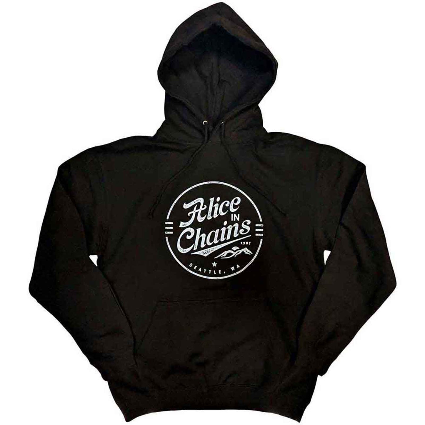 ALICE IN CHAINS - CIRCLE EMBLEM - Pullover Hoodie Black