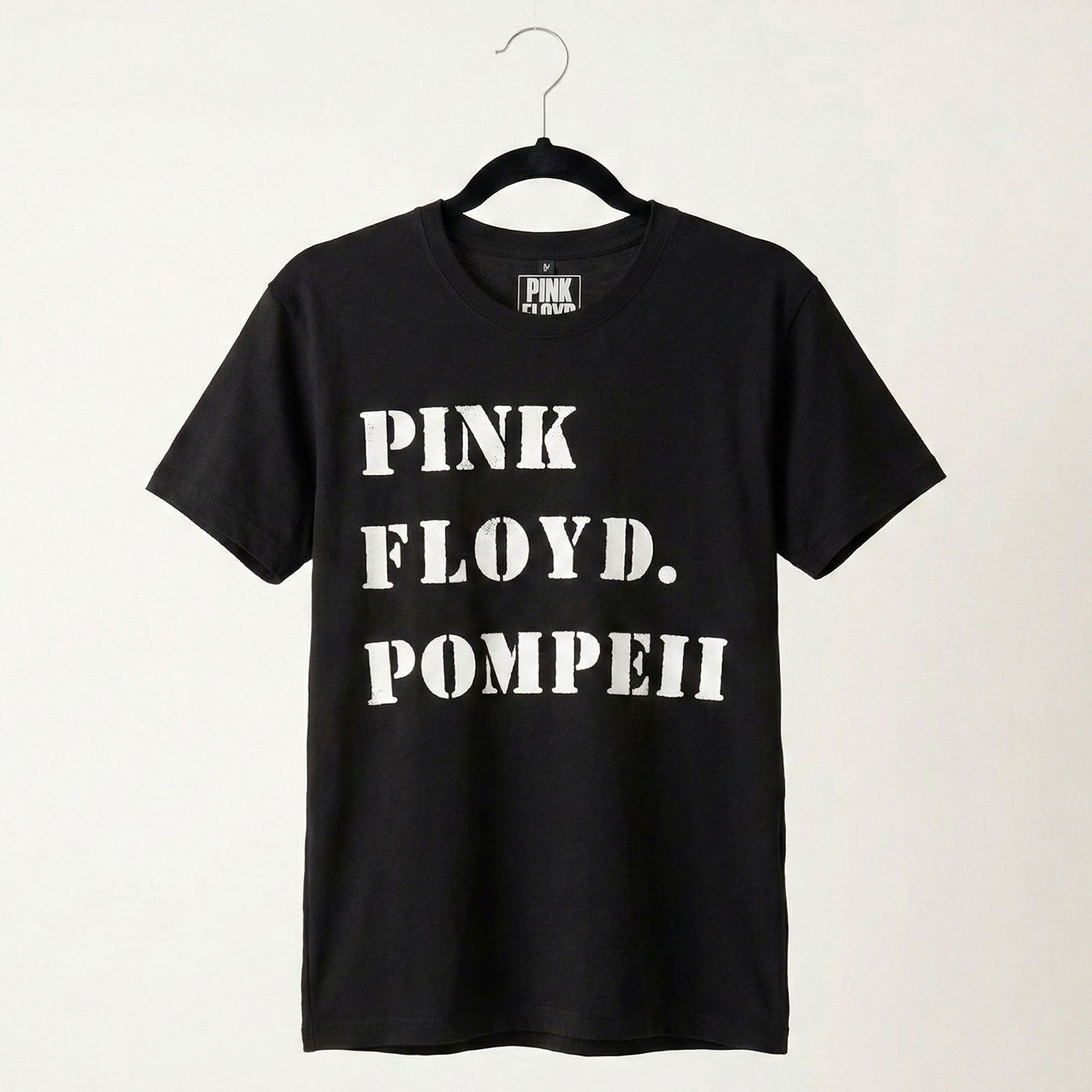 PINK FLOYD - STENCIL POMPEII - Maglietta Carbonio Nero
