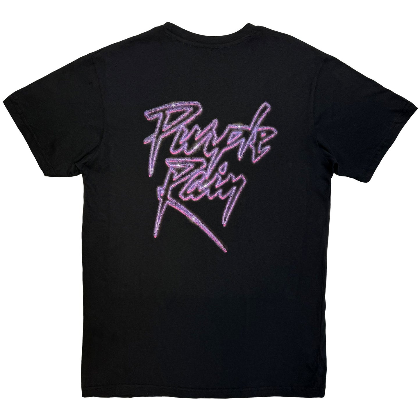 PRINCE - LOGO OUTLINE PURPLE RAIN - Maglietta Carbon Black (retro stampa)
