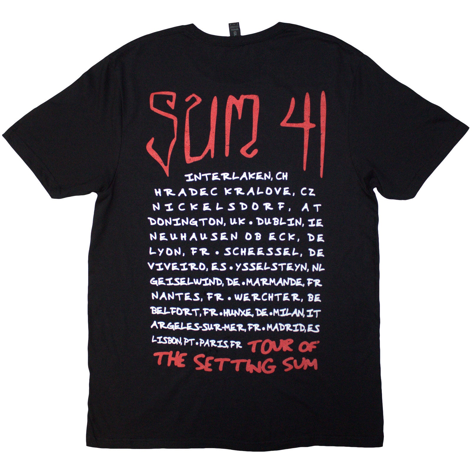 SUM 41 - TOUR '24 SKULL - T-Shirt Black (Back Print & Ex-Tour)
