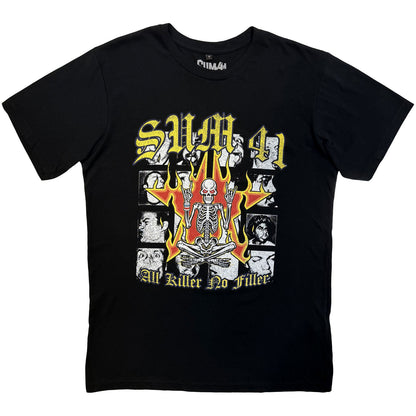 SUM 41 - ALL KILLER NO FILLER TRACKLIST - Carbon T-Shirt Black (Back Print)