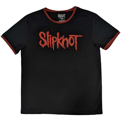 SLIPKNOT - LOGO - Ringer T-Shirt Black