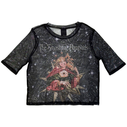 THE SMASHING PUMPKINS - MELLON COLLIE ART 3 - Ladies Crop Top Black