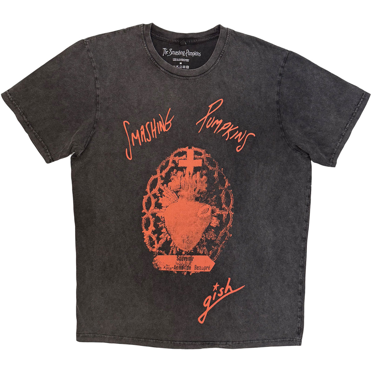 THE SMASHING PUMPKINS - SACRED HEART - Stone Wash T-Shirt Grey