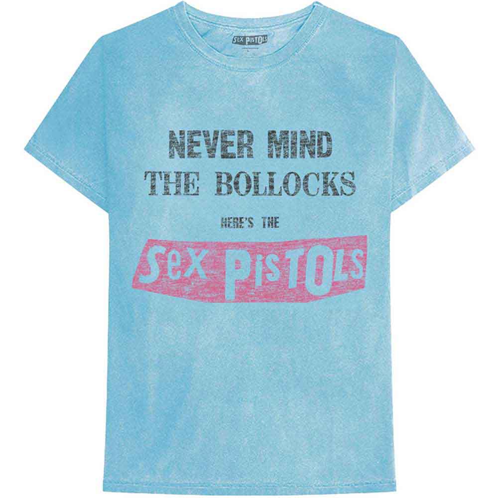 THE SEX PISTOLS - NEVER MIND THE BOLLOCKS DISTRESSED - T-Shirt Blue