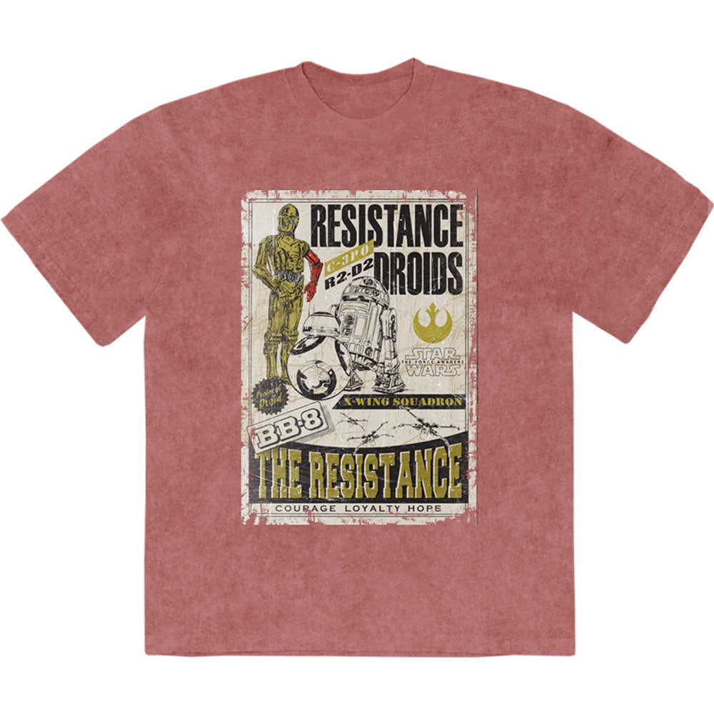 STAR WARS - RESISTANCE DROIDS - Stone Wash T-Shirt Red