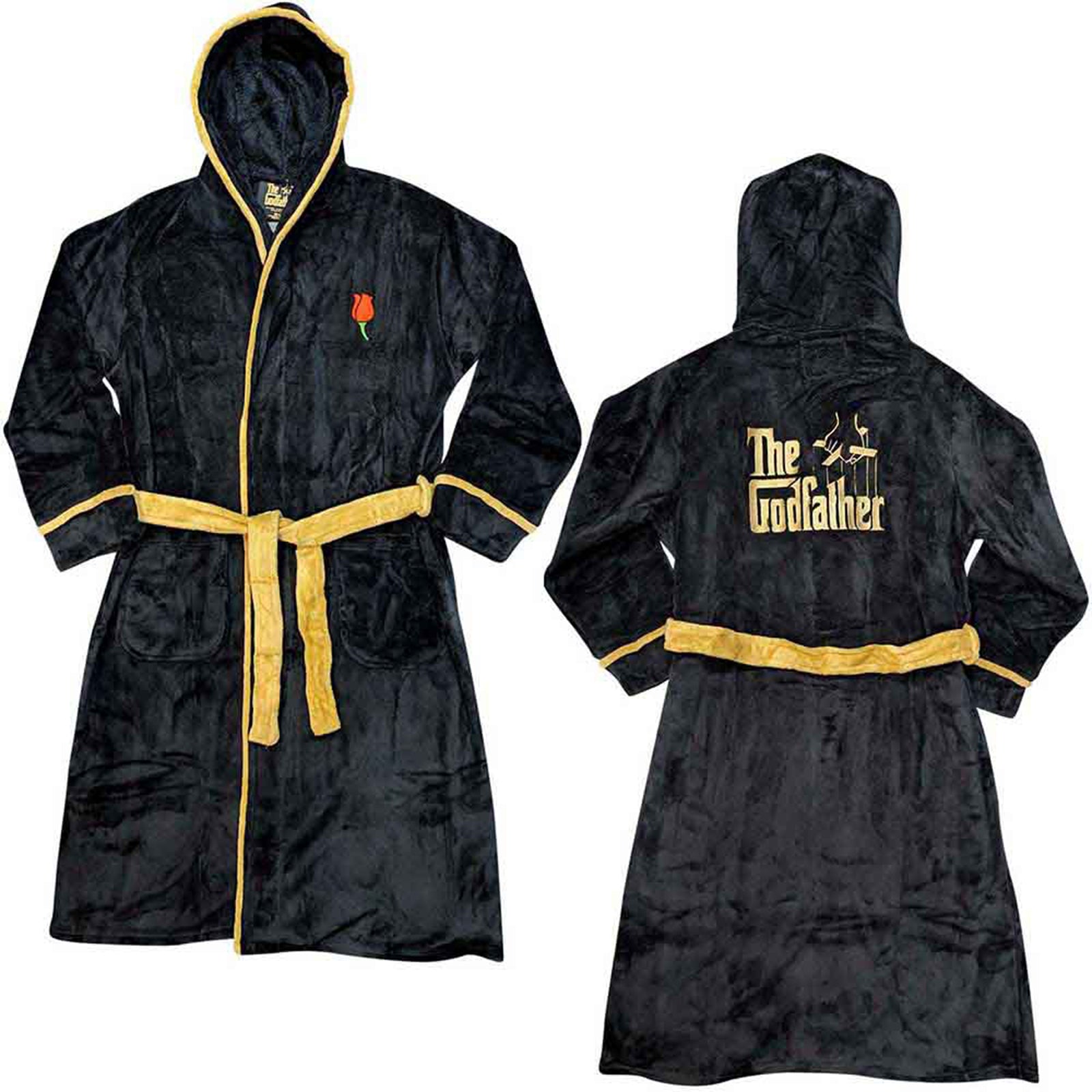GODFATHER, THE - ROSE & LOGO - Bathrobe Black (Back Print)