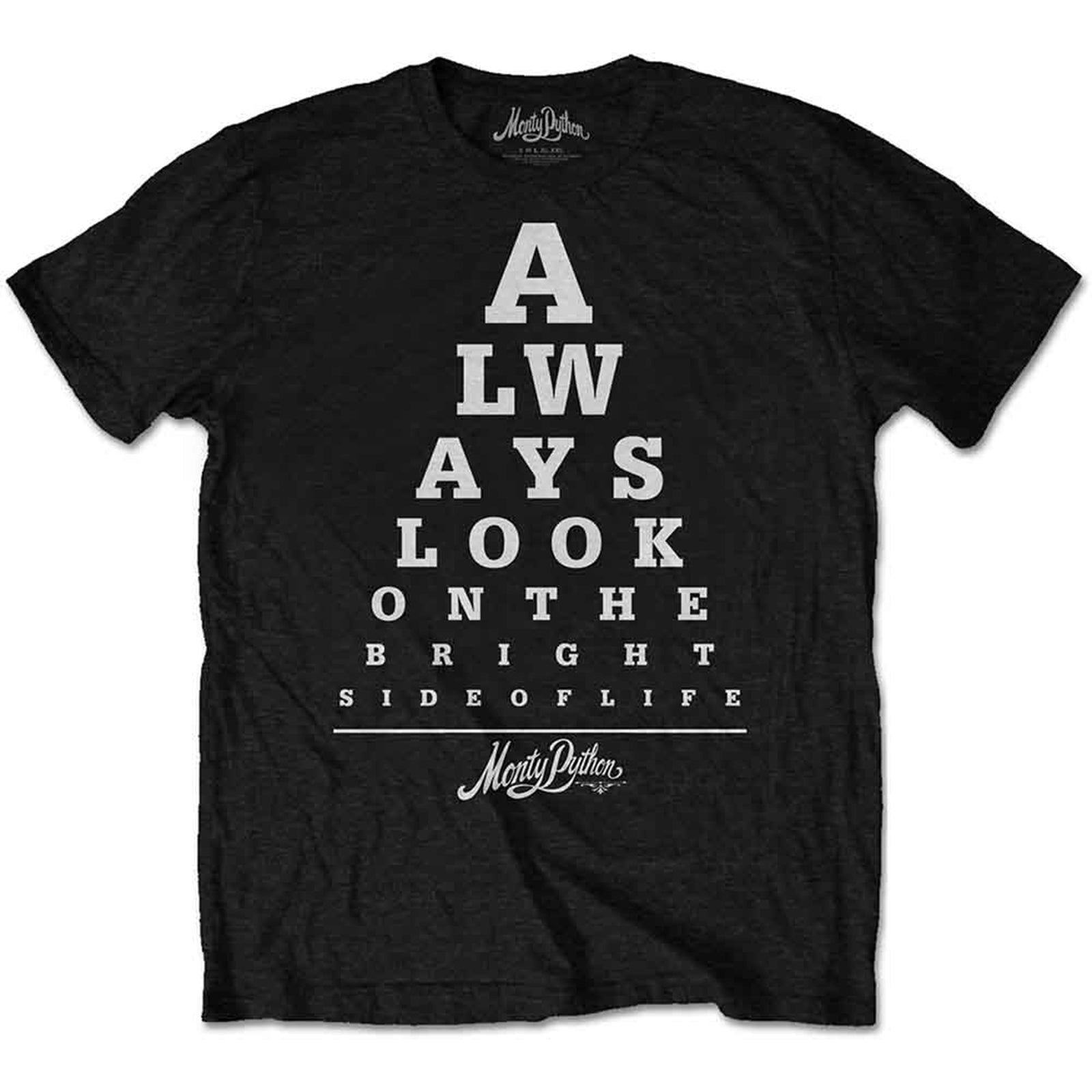 MONTY PYTHON - BRIGHT SIDE EYE TEST - T-Shirt Black – Spiral Direct