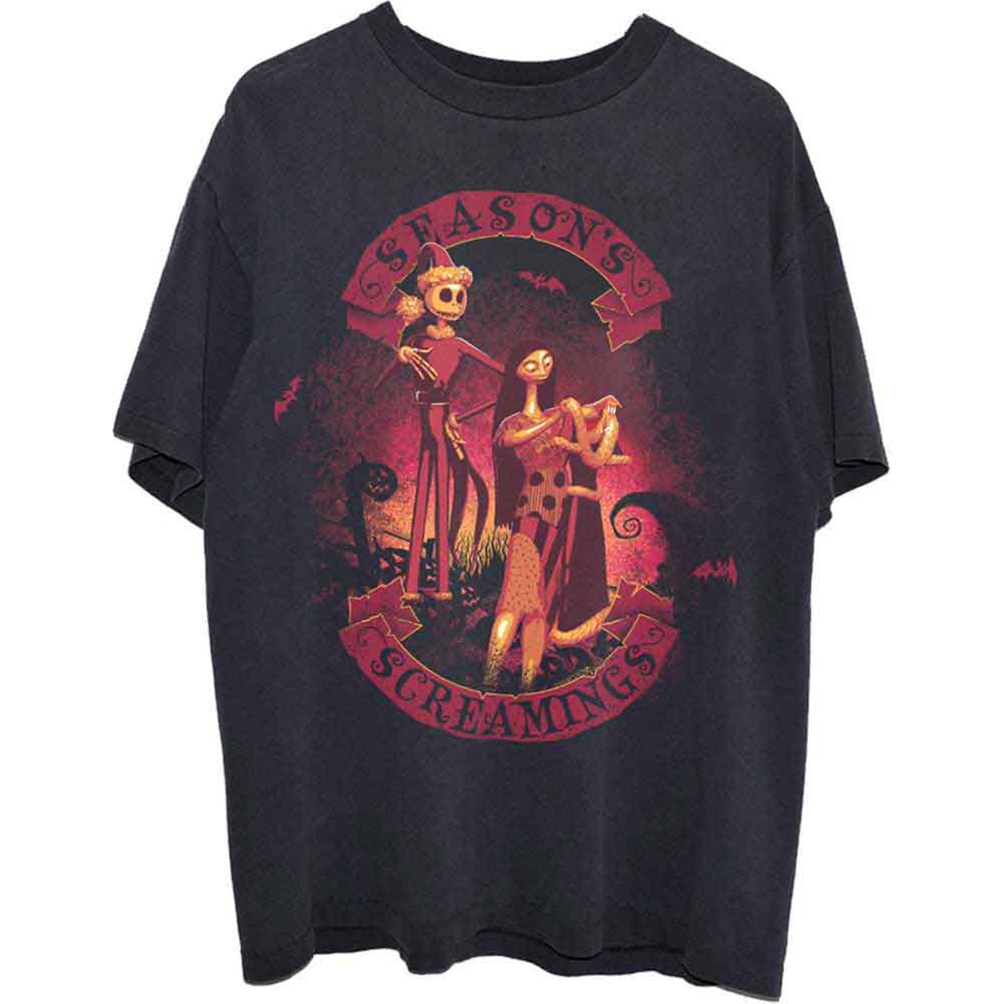 NIGHTMARE BEFORE CHRISTMAS, THE - SEASON'S SCREAMINGS - T-Shirt Black