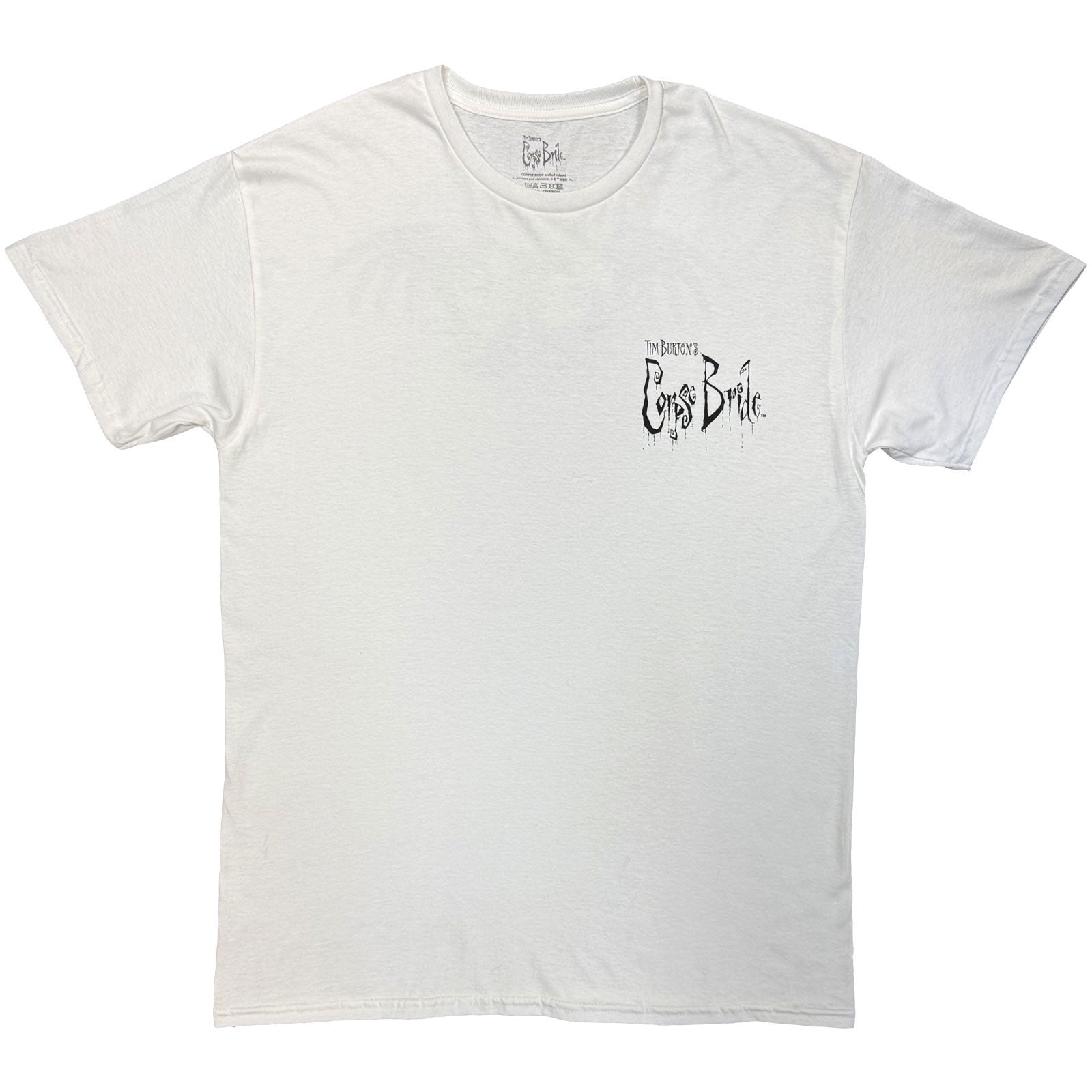 CORPSE BRIDE - A TRAGIC TALE OF ROMANCE - T-Shirt White (Back Print)