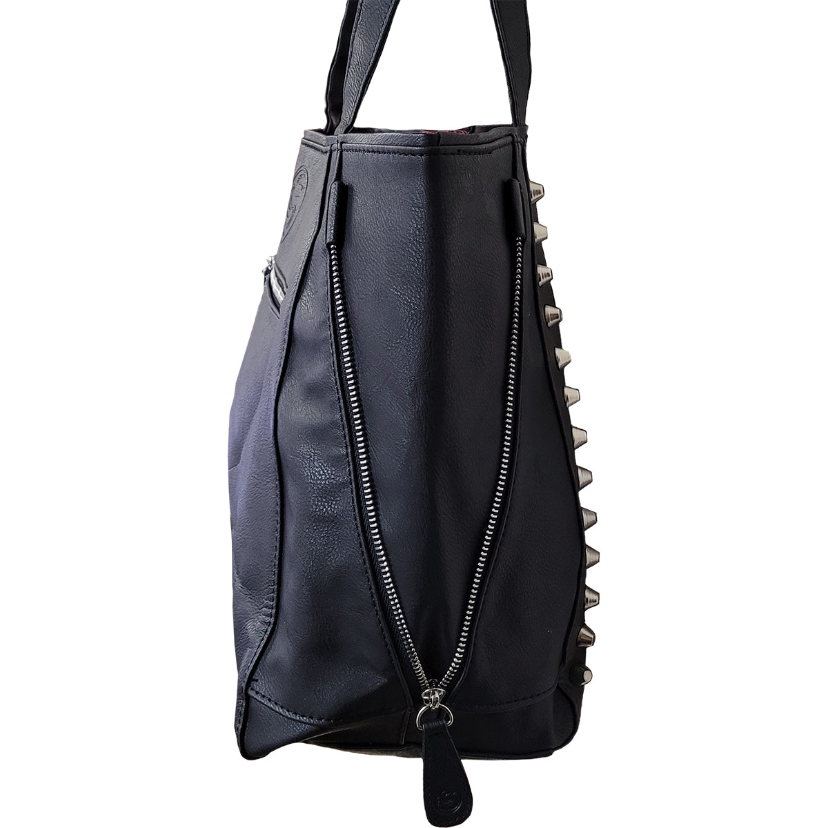 Studded black sales tote bag