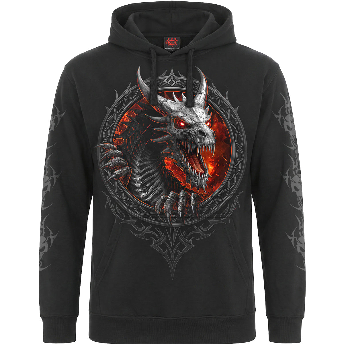DRAGON REAPER - Felpa con cappuccio nera
