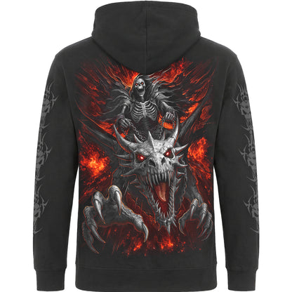 DRAGON REAPER - Felpa con cappuccio nera