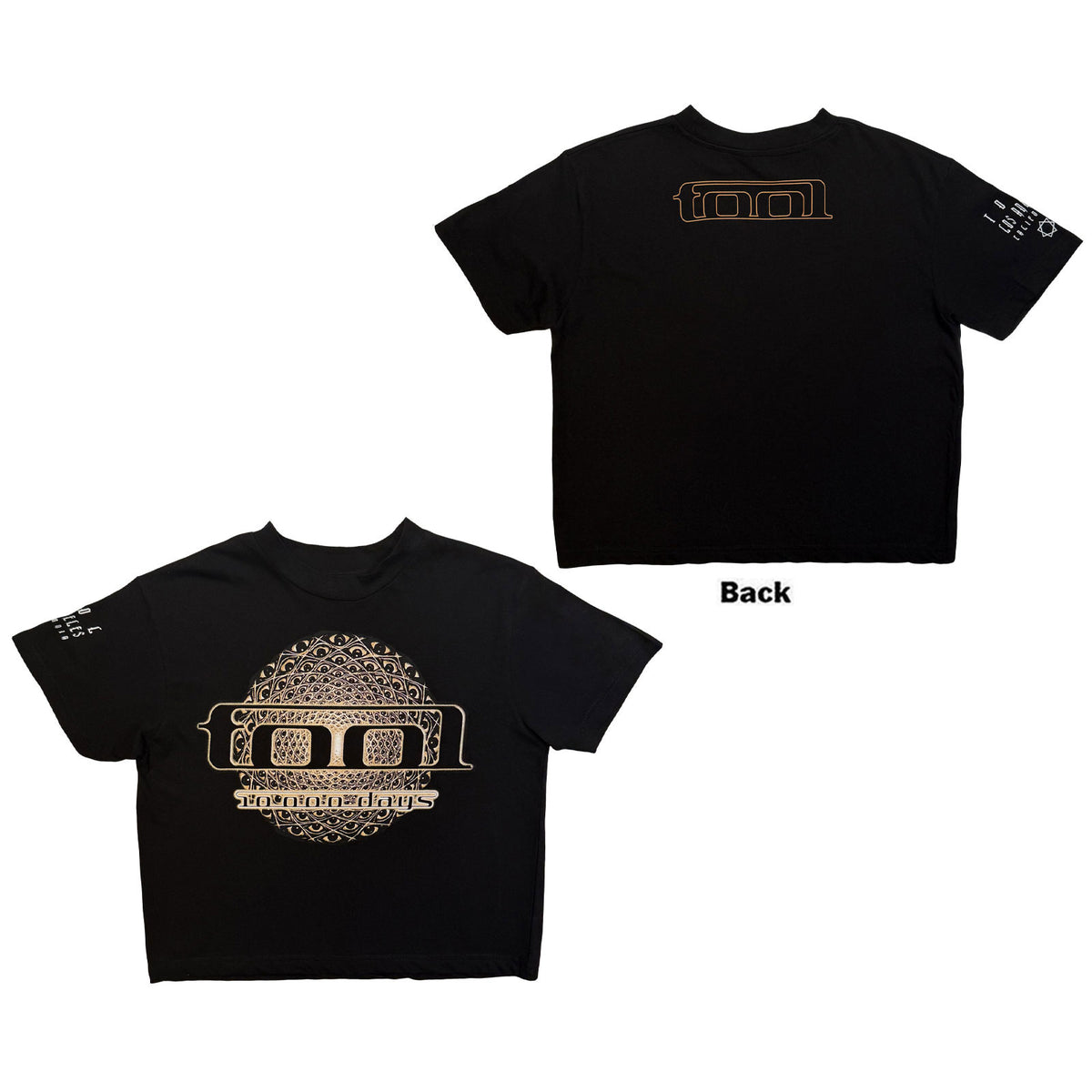 TOOL - EYE GEO GLOW - Ladies Crop Top Black