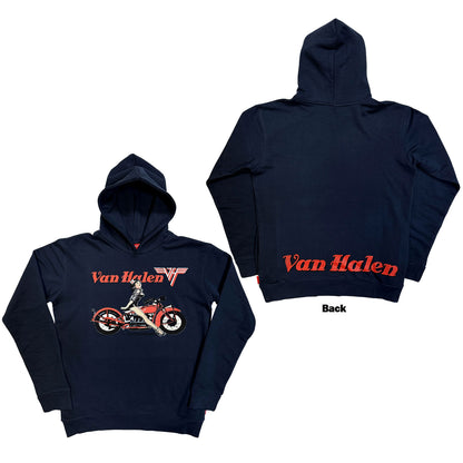 VAN HALEN - PINUP MOTORCYCLE - Pullover Hoodie Blue