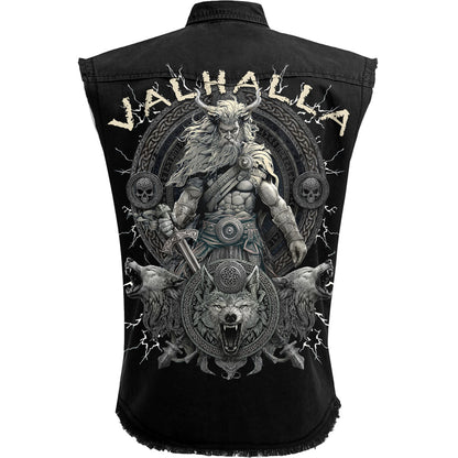 VALHALLA - Ärmelloser Stone Washed Worker Schwarz