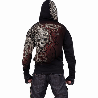 SKULL SHOULDER WRAP - Allover Hoody Black