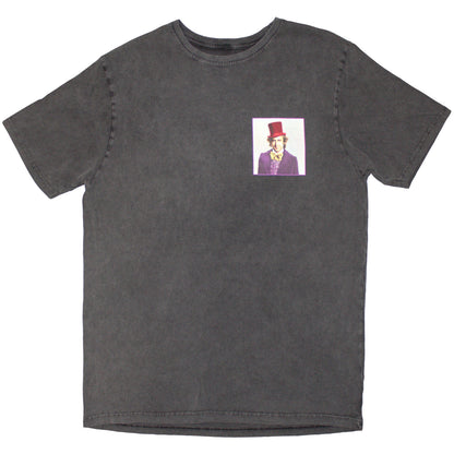 WILLY WONKA - LOGO EMBLEM - Stone Wash T-Shirt Grey