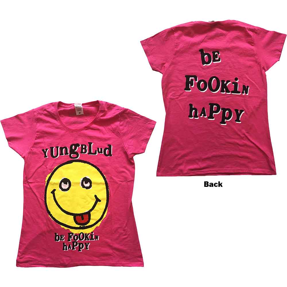 YUNGBLUD - RAVER SMILE - Ladies T-Shirt Pink