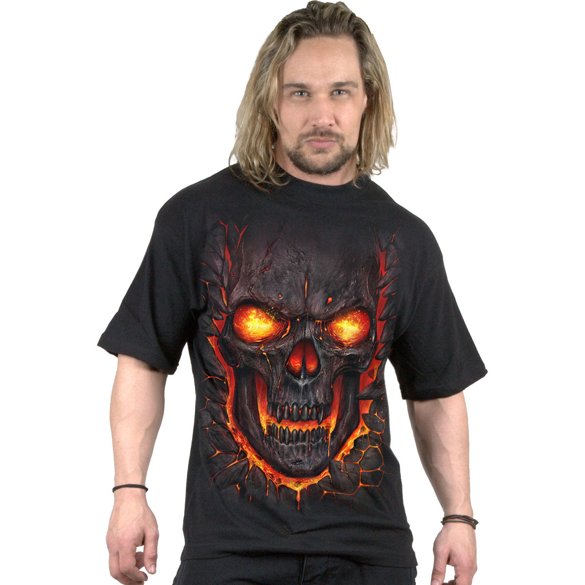 SKULL LAVA - Camiseta Negra