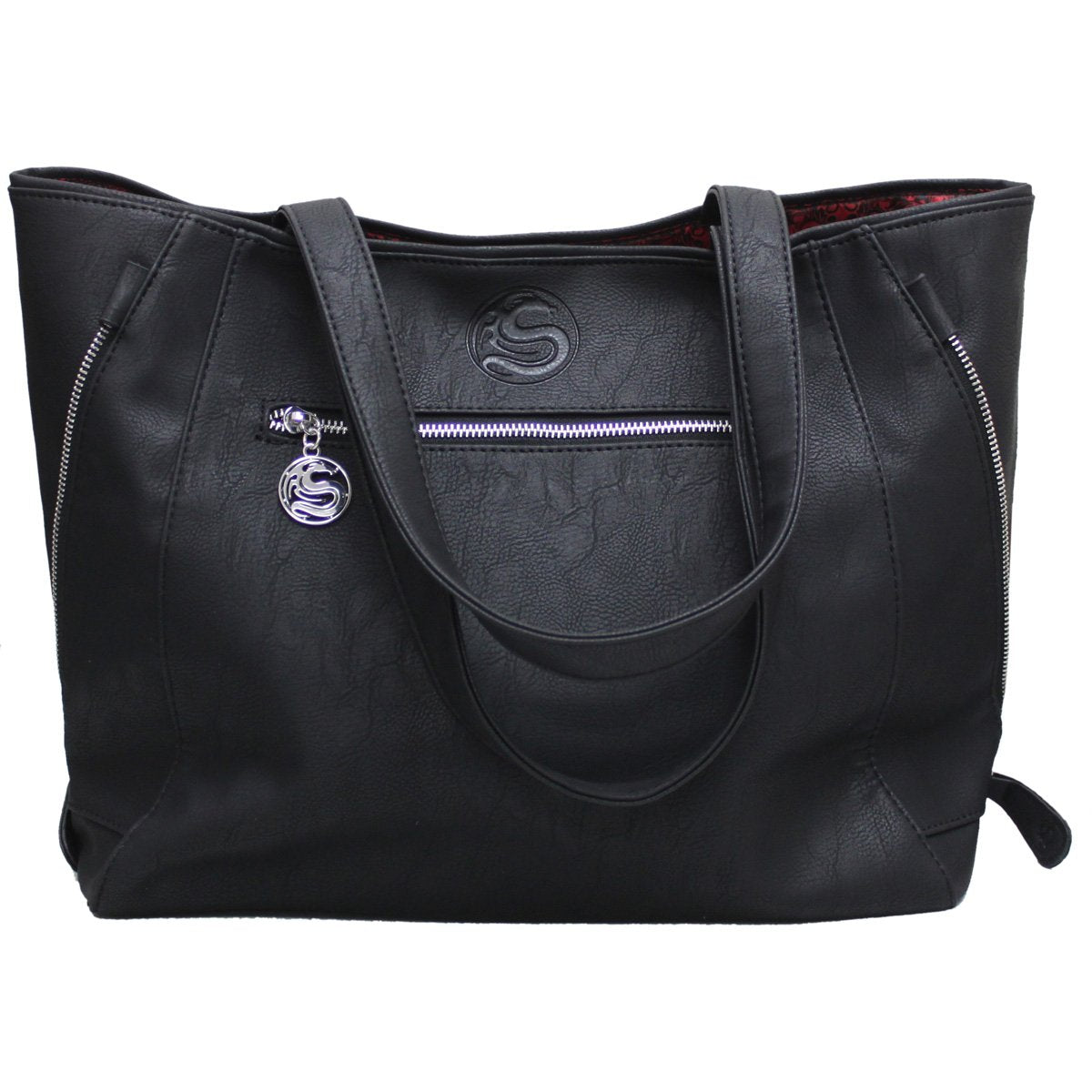 BLACK CAT - Tote Bag - Top quality PU Leather Studded - Spiral USA
