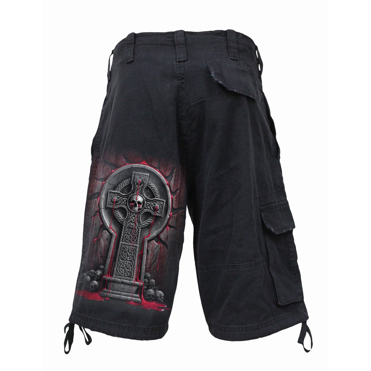 BLEEDING SOULS - Vintage Cargo Shorts Black - Spiral USA