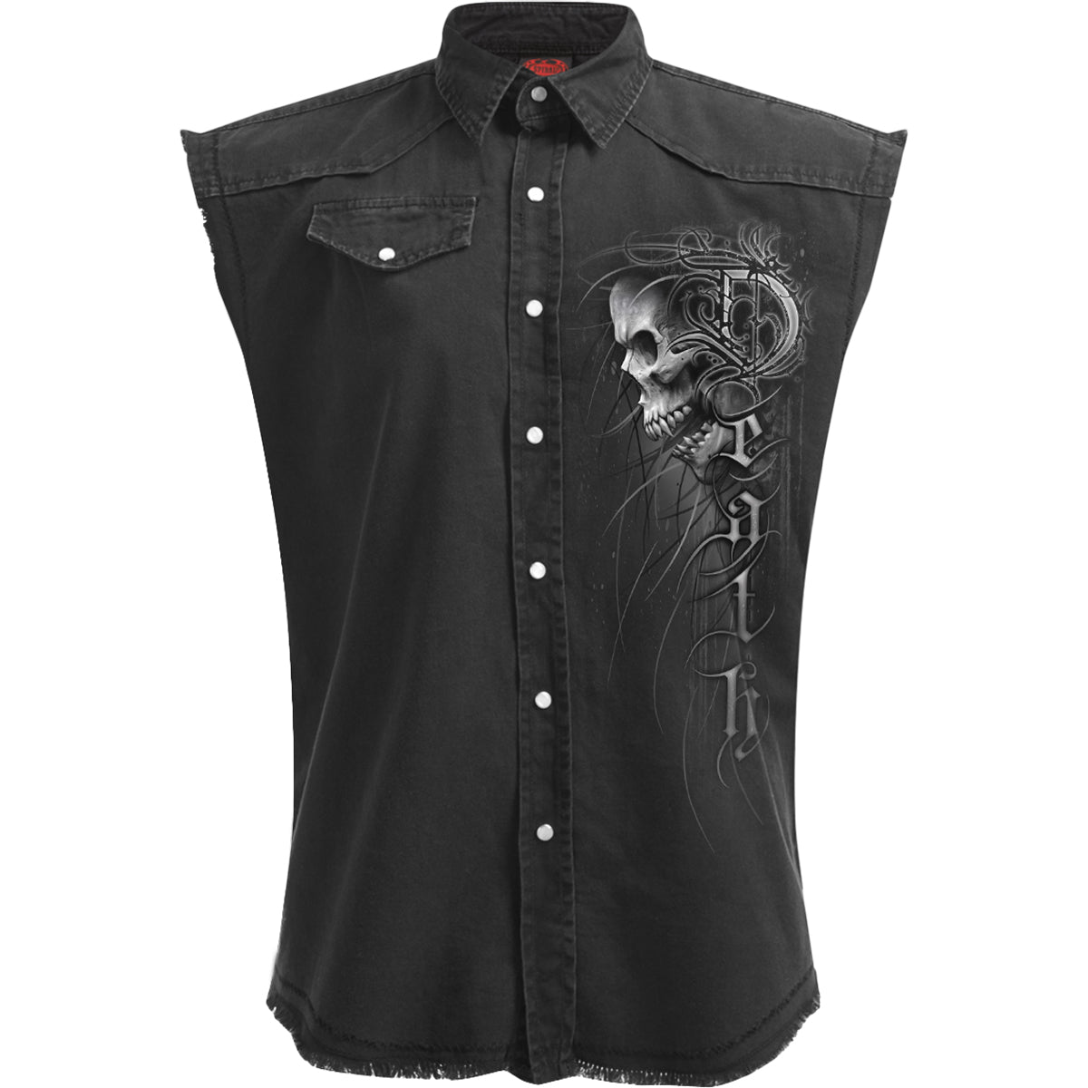 DEATH FOREVER - Sleeveless Stone Washed Worker Black