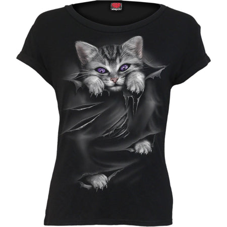 BRIGHT EYES Boatneck Cap Sleeve Top