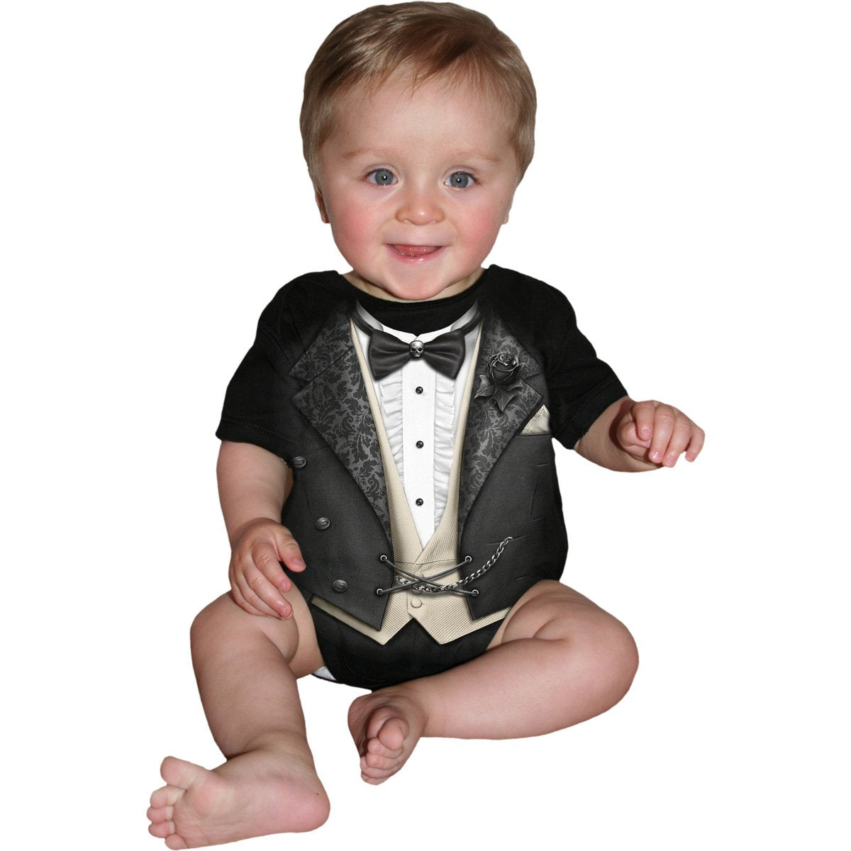 TUXED - Baby Sleepsuit Black - Spiral USA