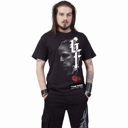 GODFATHER - DON - Front Print T-Shirt Black