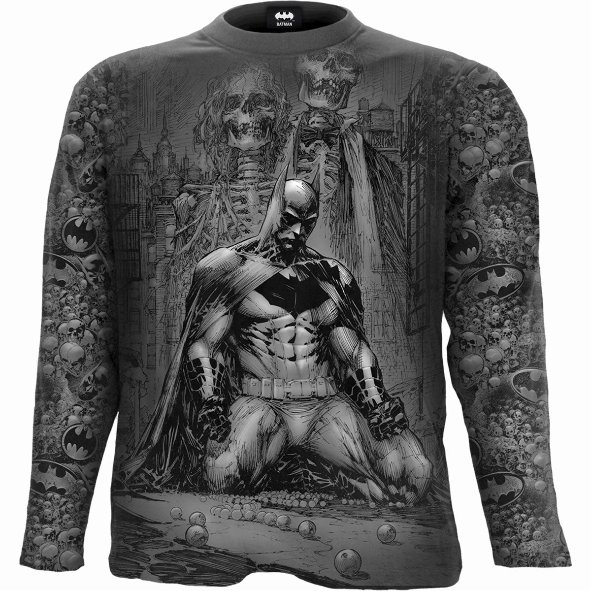 BATMAN - VENGEANCE WRAP - Allover Longsleeve T-Shirt Black