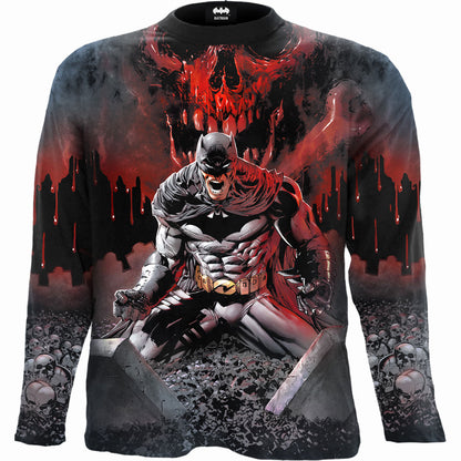 BATMAN - ASYLUM WRAP - Allover Longsleeve T-Shirt Black