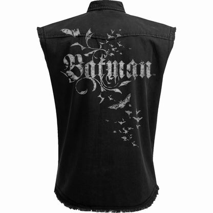 BATMAN - GOTHIC - Sleeveless Stone Washed Worker Black