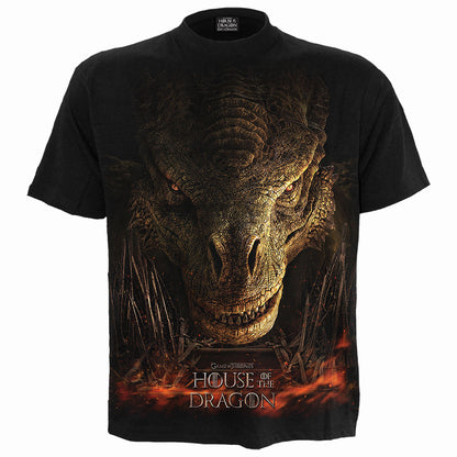 HOD - DRAGON THRONE - Front Print T-Shirt Black
