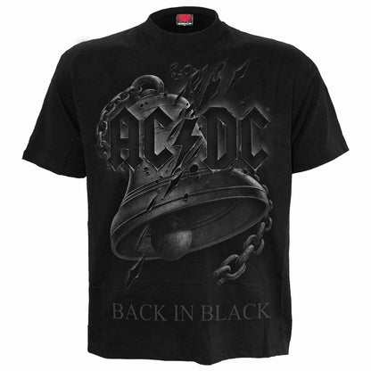 AC/DC - BACK IN BLACK TORN - Front Print T-Shirt Black