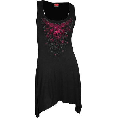 BLOOD ROSE - Goth Bottom Camisole Dress Black - Spiral USA