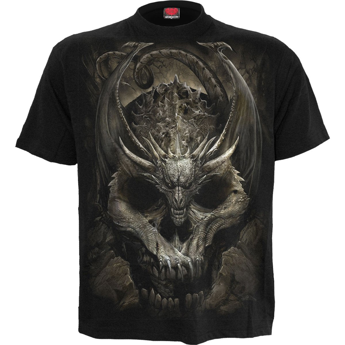 DRACO SKULL - T-Shirt Black - Spiral USA