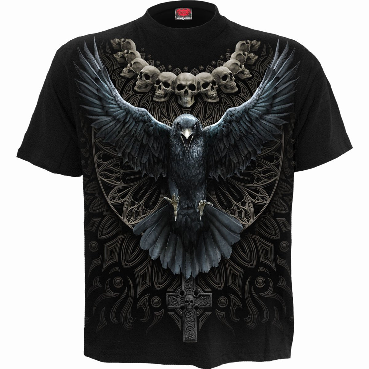 RAVEN SKULL - T-Shirt Black