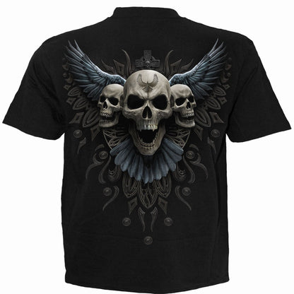 RAVEN SKULL - T-Shirt Black
