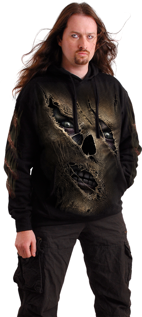 THREAD SCARE - Sudadera con capucha Negra