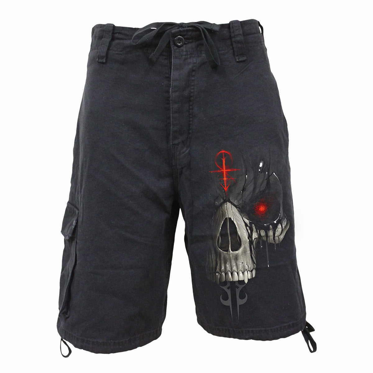 DARK DEATH - Vintage Cargo Shorts Black