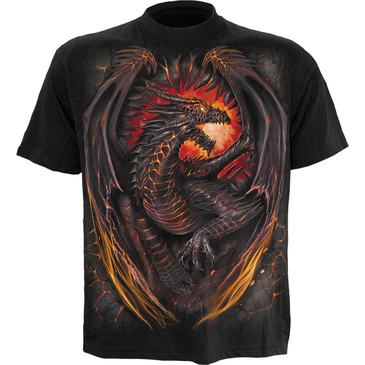 DRAGON FURNACE - T-Shirt Black - Spiral USA