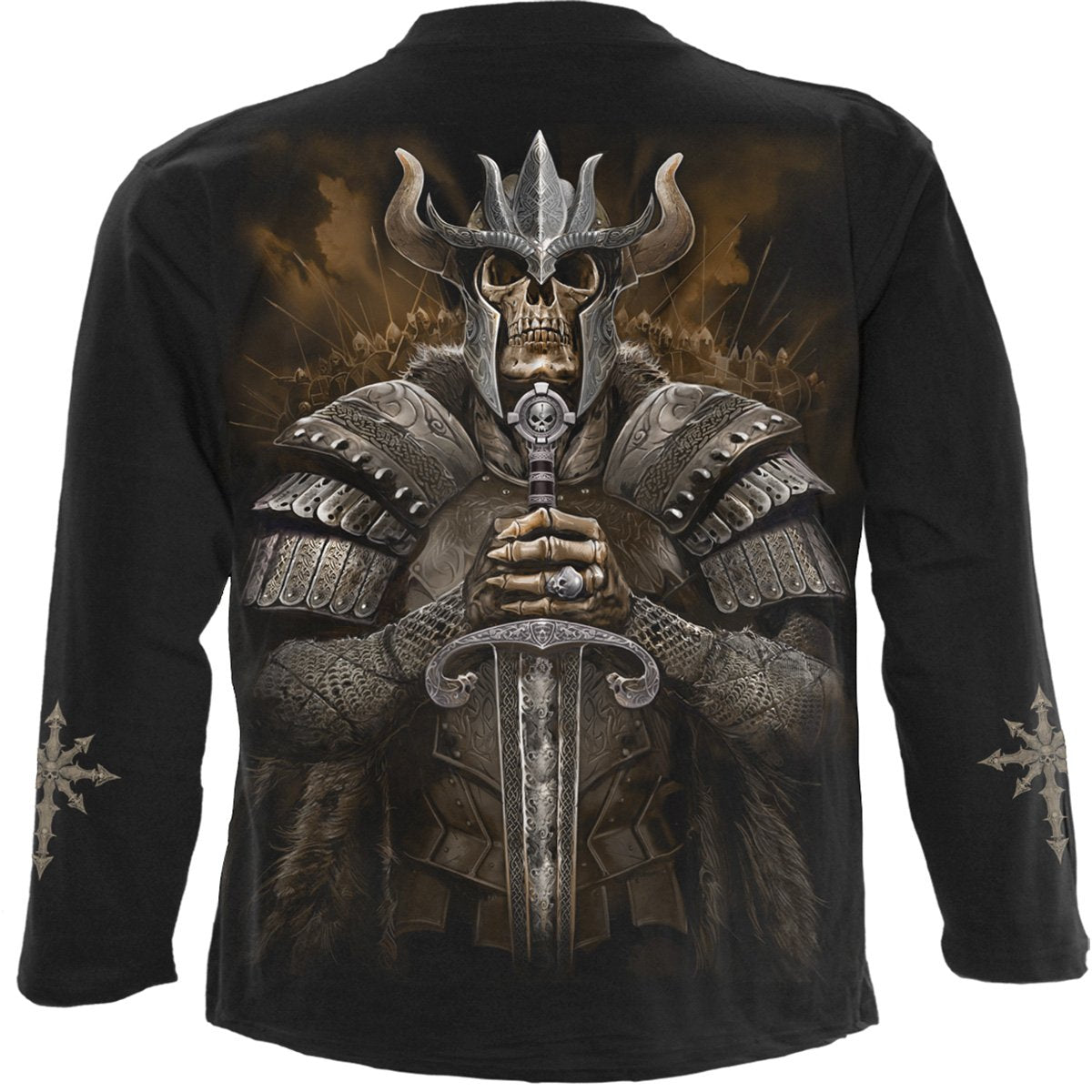 VIKING WARRIOR - Longsleeve T-Shirt Black - Spiral USA
