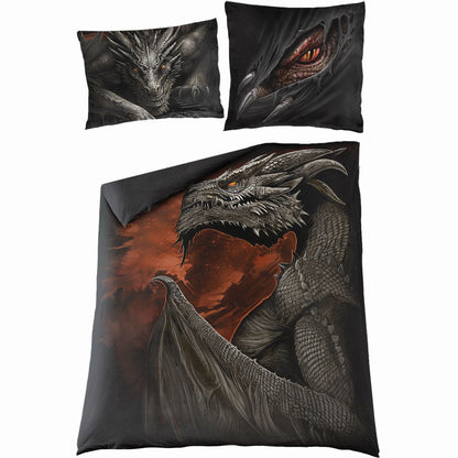 MAJESTIC DRACO - Double Duvet Cover + UK And EU Pillow case