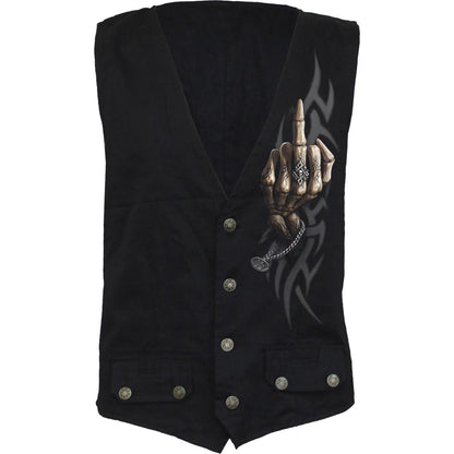 BONE FINGER - Gothic Waistcoat Four Button with Lining