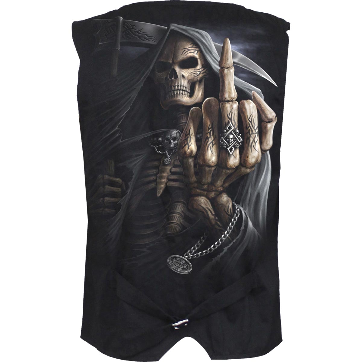 BONE FINGER - Gothic Waistcoat Four Button with Lining