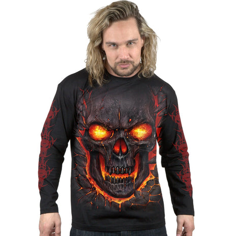 SKULL LAVA - Longsleeve T-Shirt Black