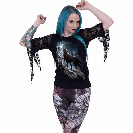 DEREON Top T Shirt Nero Con Collo A Barchetta Taglia M DEREON Top T Shirt Nero Con Collo A Barchetta Taglia M