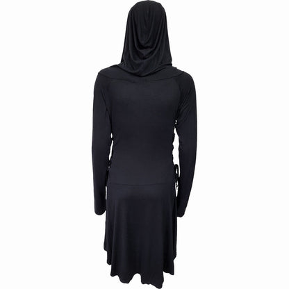 GOTHIC ELEGANCE - Black Widow Gothic Hooded Dress