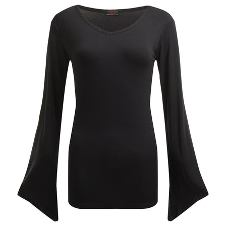 GOTHIC ELEGANCE V Neck Goth Sleeve Top